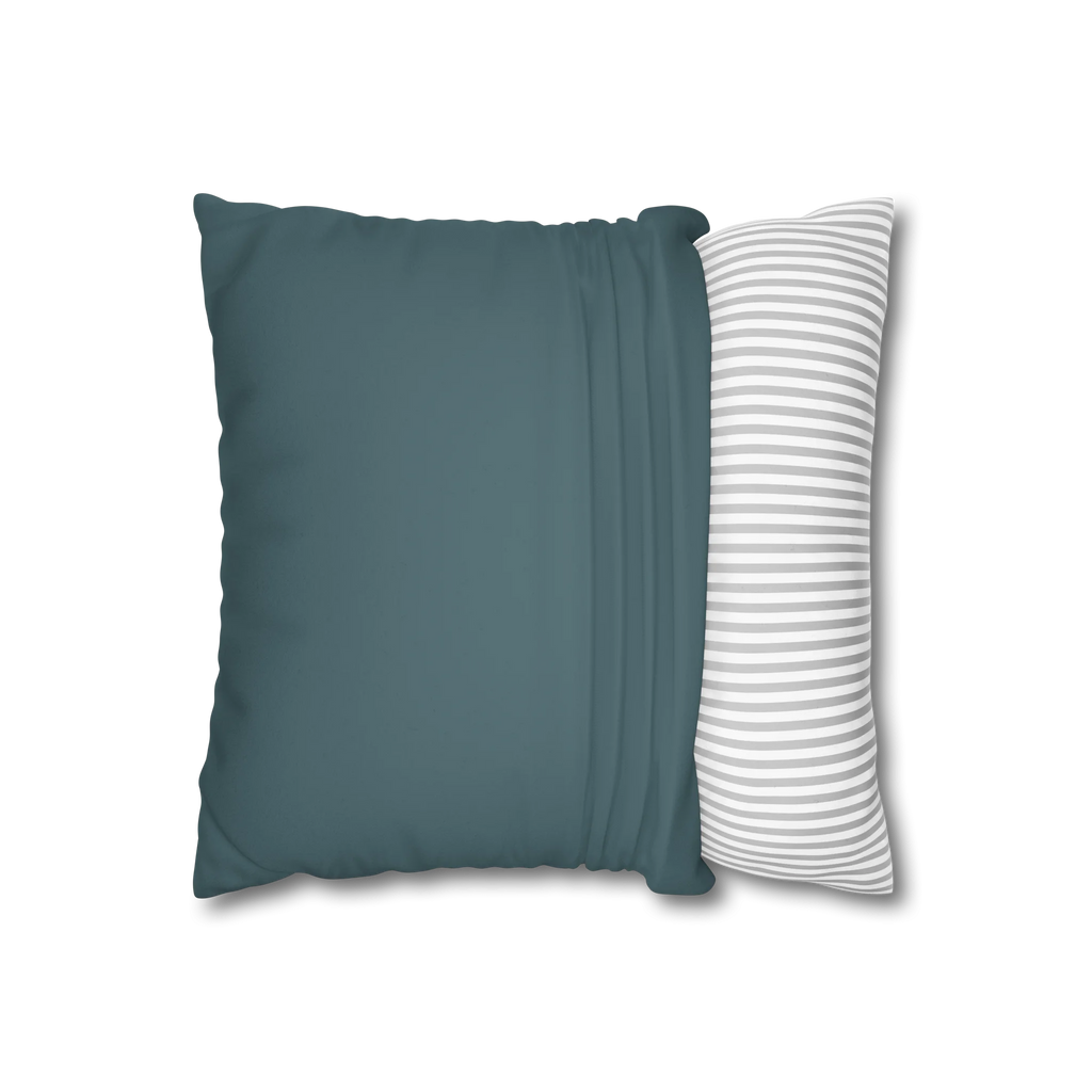Deep Space Sparkle faux suede pillow case, open view.
