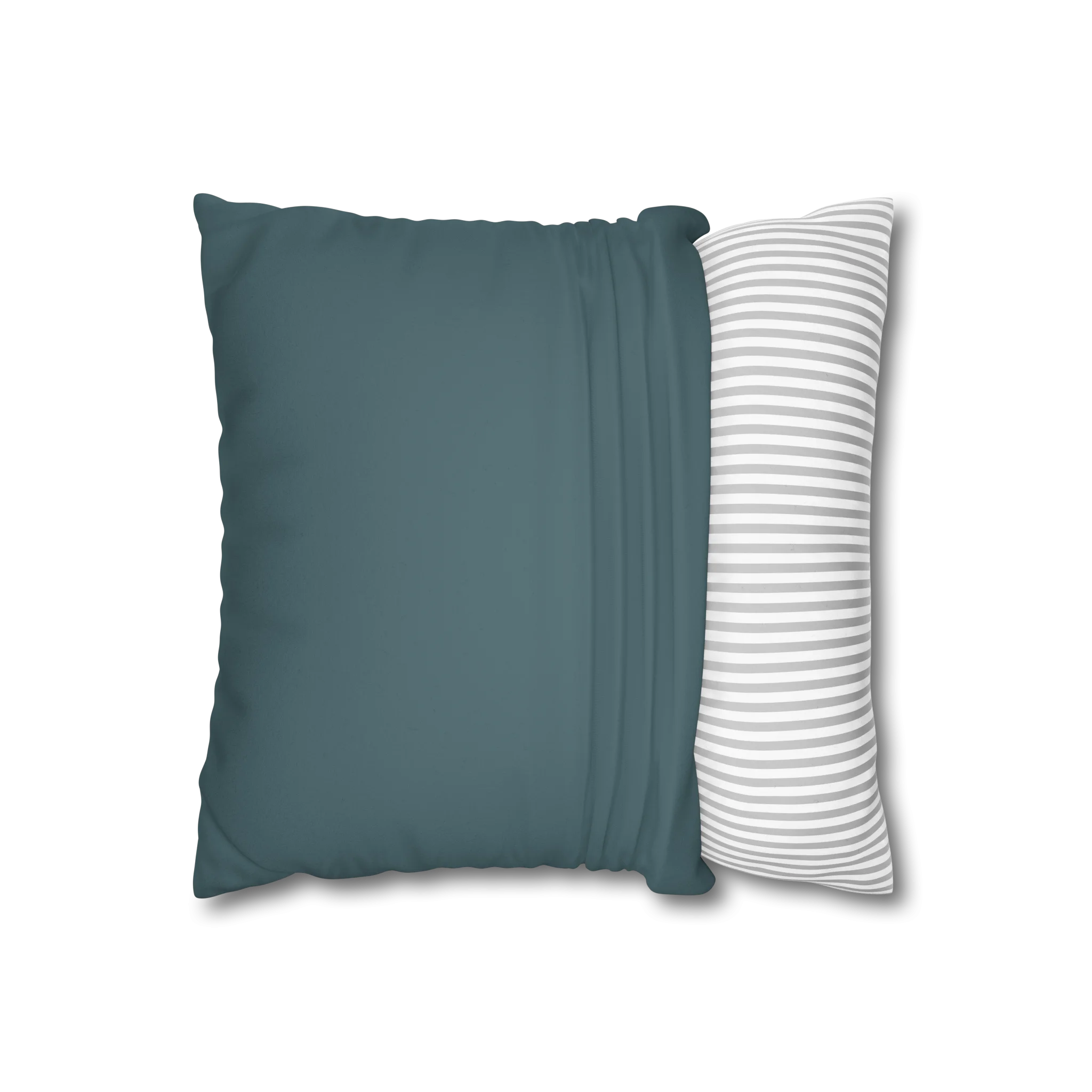 Deep Space Sparkle faux suede pillow case, open view.
