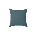 Deep space teal faux suede throw pillow, front view.