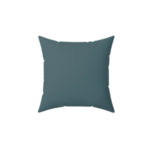 Deep Space Teal Faux Suede Pillow