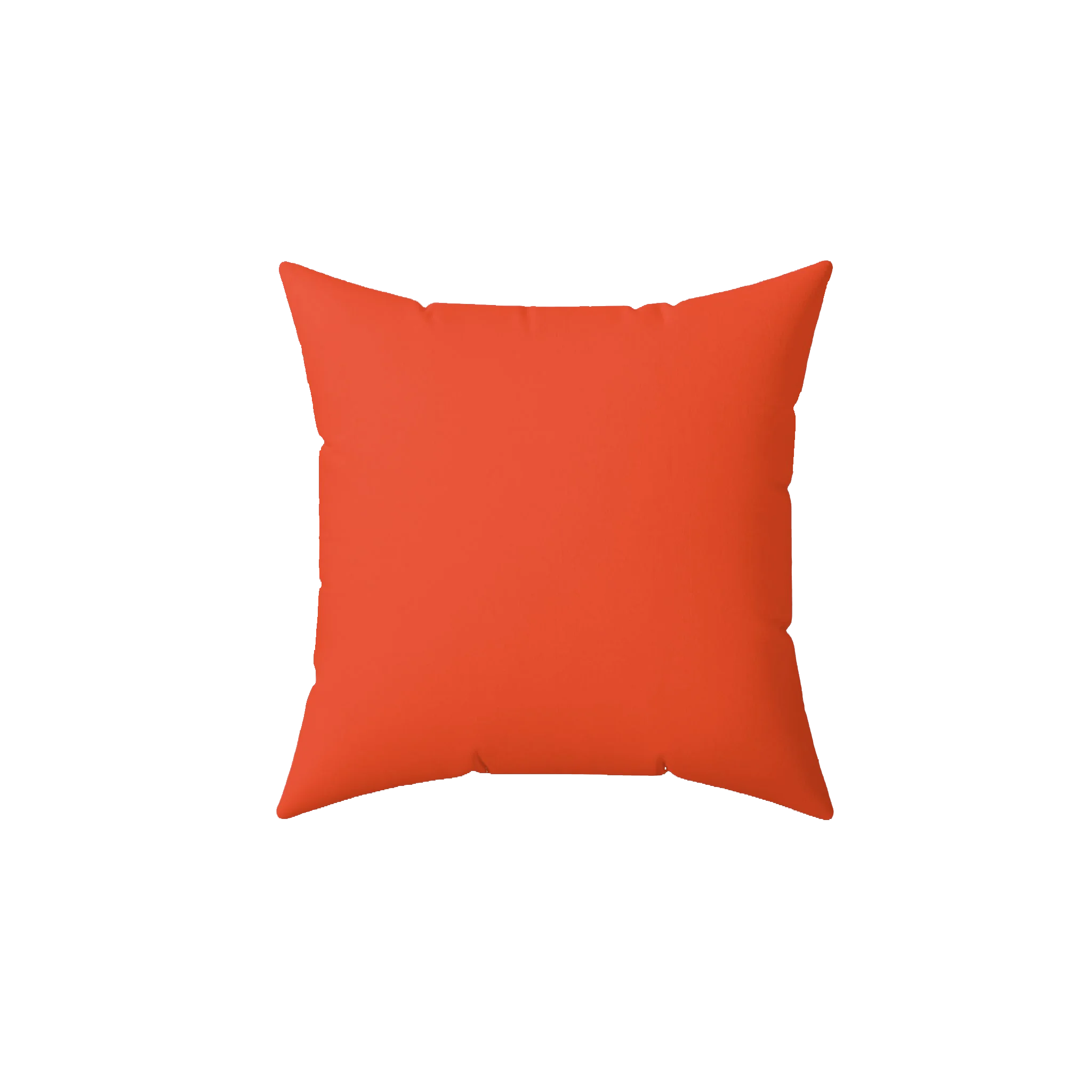 Dragon fire red faux suede throw pillow, front view.