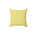 Dried butter wheat faux suede throw pillow, front view.
