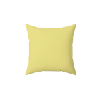 Dried butter wheat faux suede throw pillow, front view.