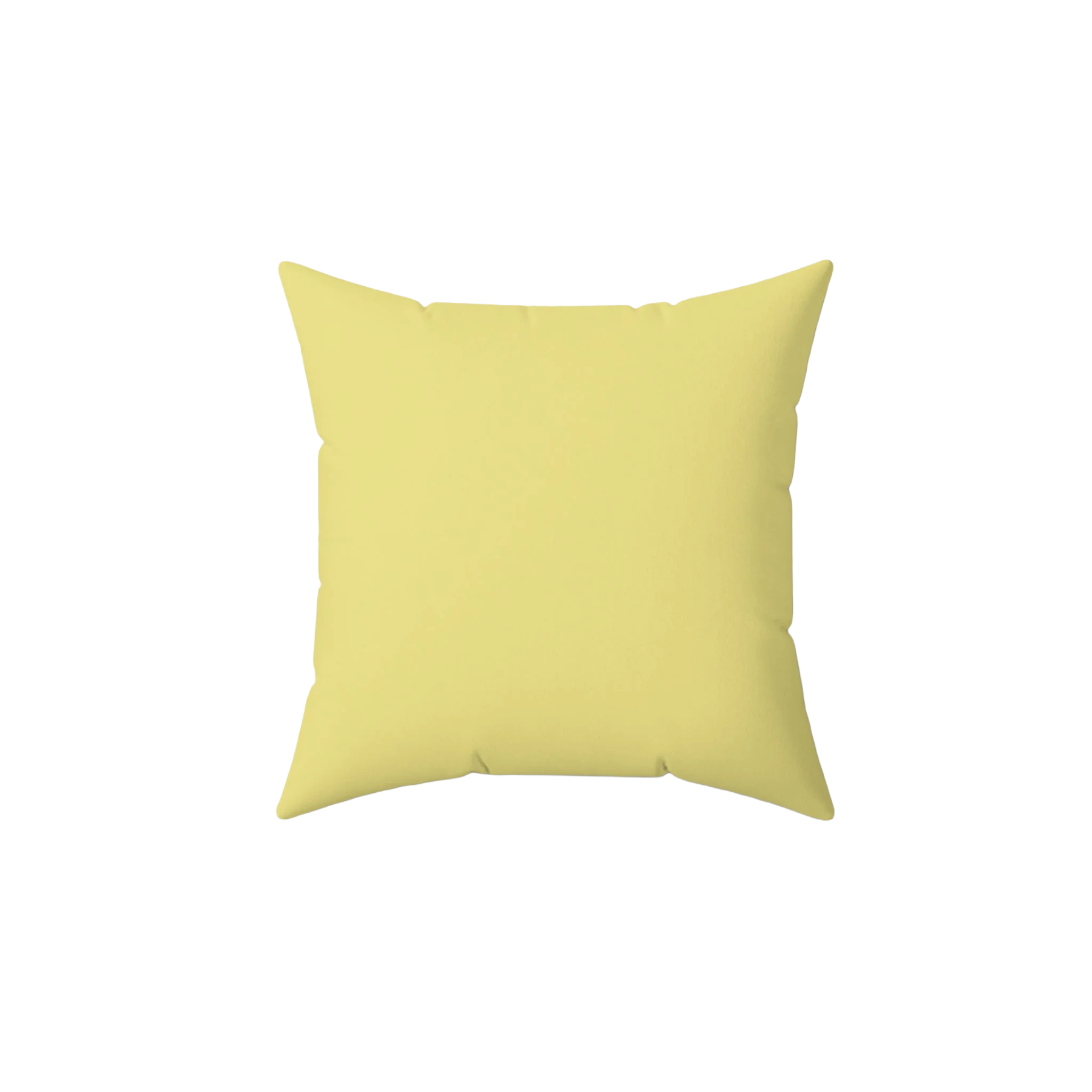 Dried butter wheat faux suede throw pillow, front view.