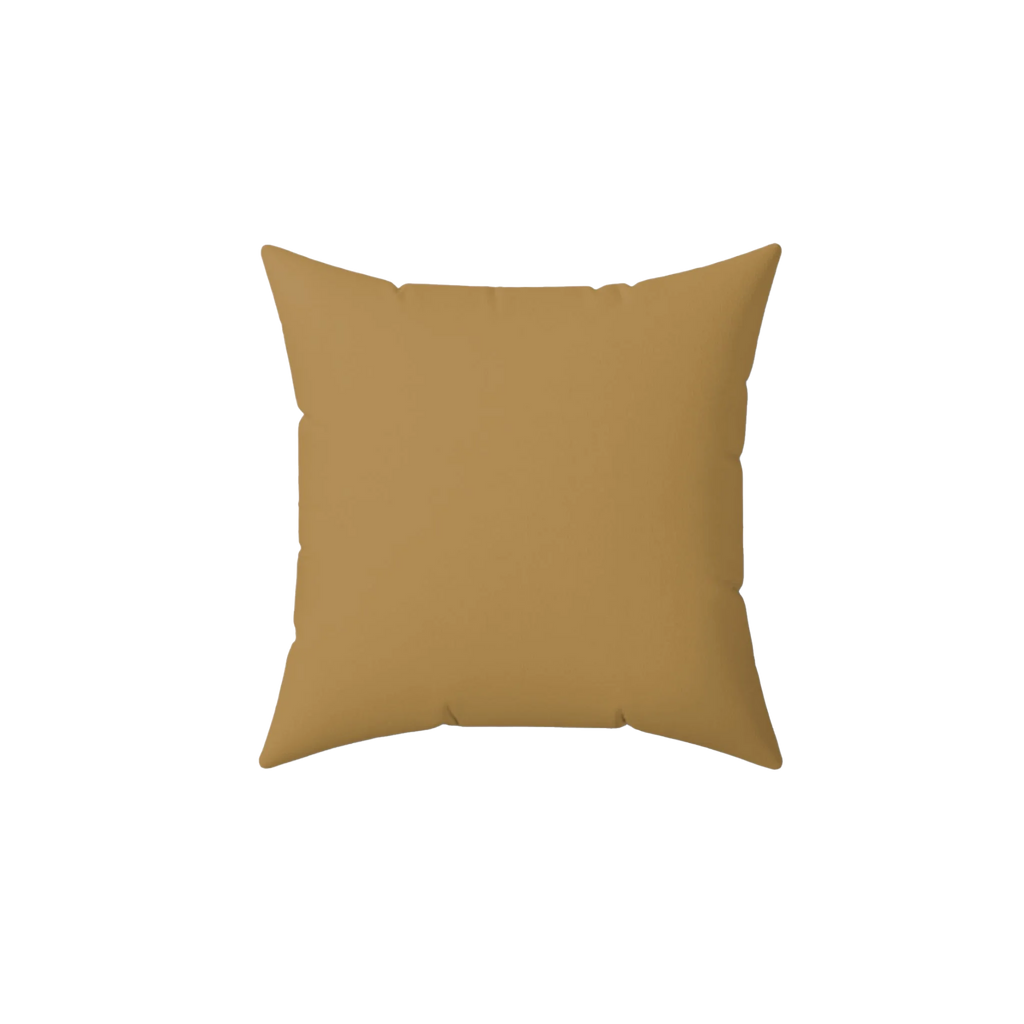 Driftwood brown faux suede throw pillow, front view.