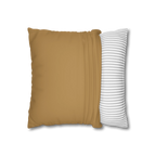 Driftwood Brown faux suede pillow case, open view.