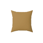 Driftwood brown faux suede throw pillow, front view.