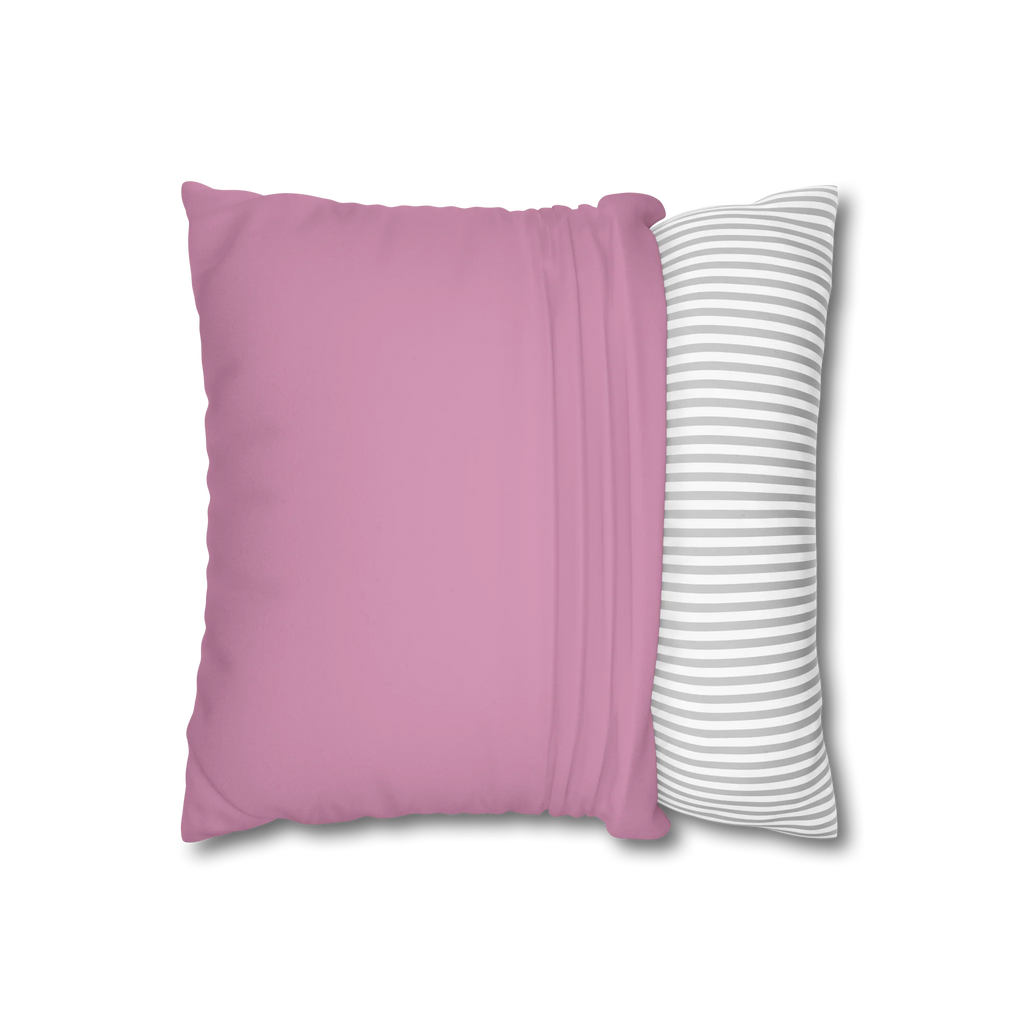 Dusty Calla Lily faux suede pillow case, open view.