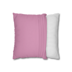 Dusty Calla Lily faux suede pillow case, open view.