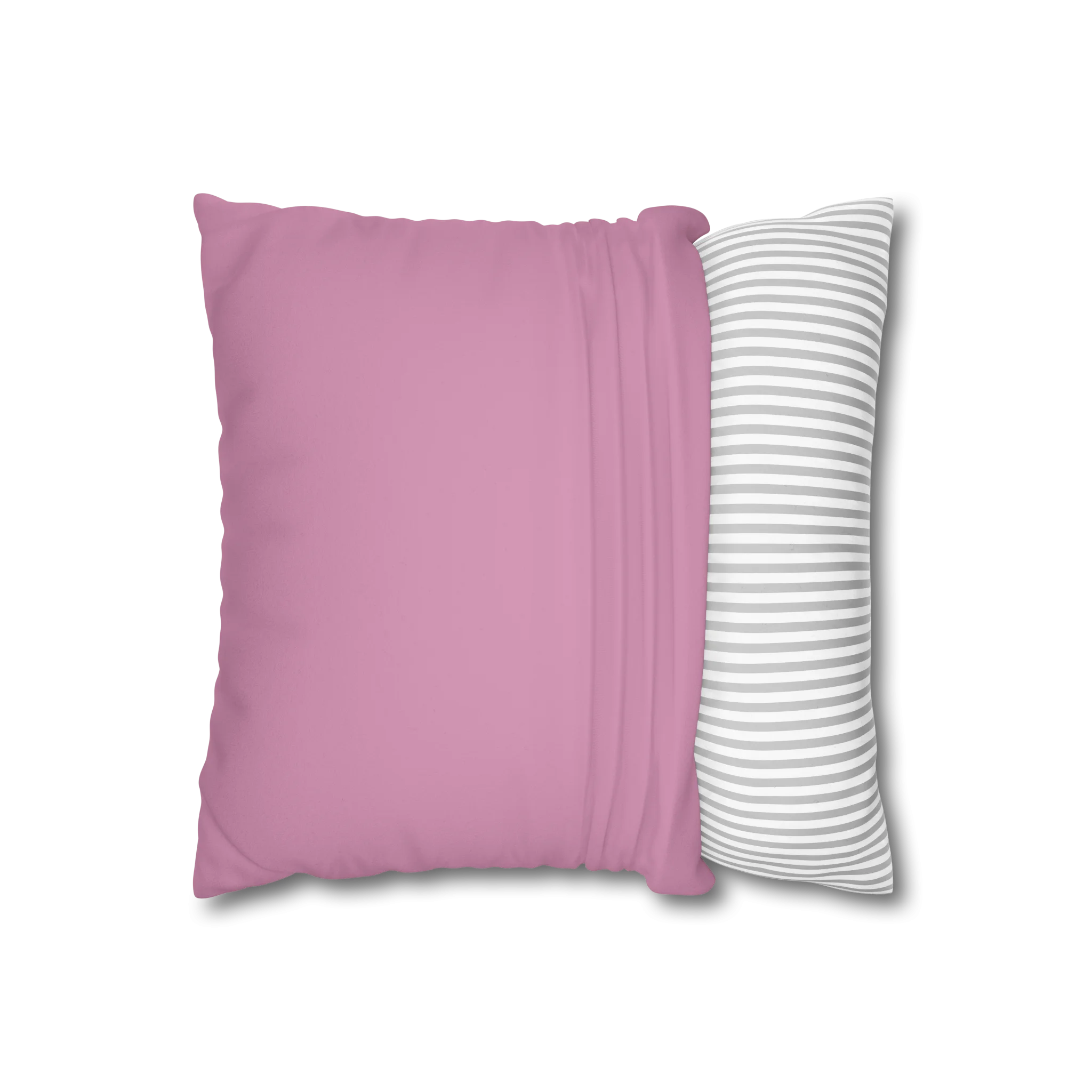 Dusty Calla Lily faux suede pillow case, open view.