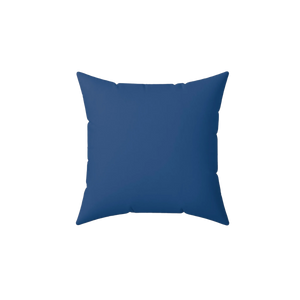 Elegant Blue Faux Suede Pillow