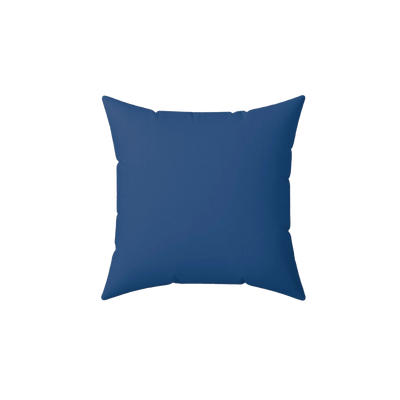 Elegant Blue Faux Suede Pillow