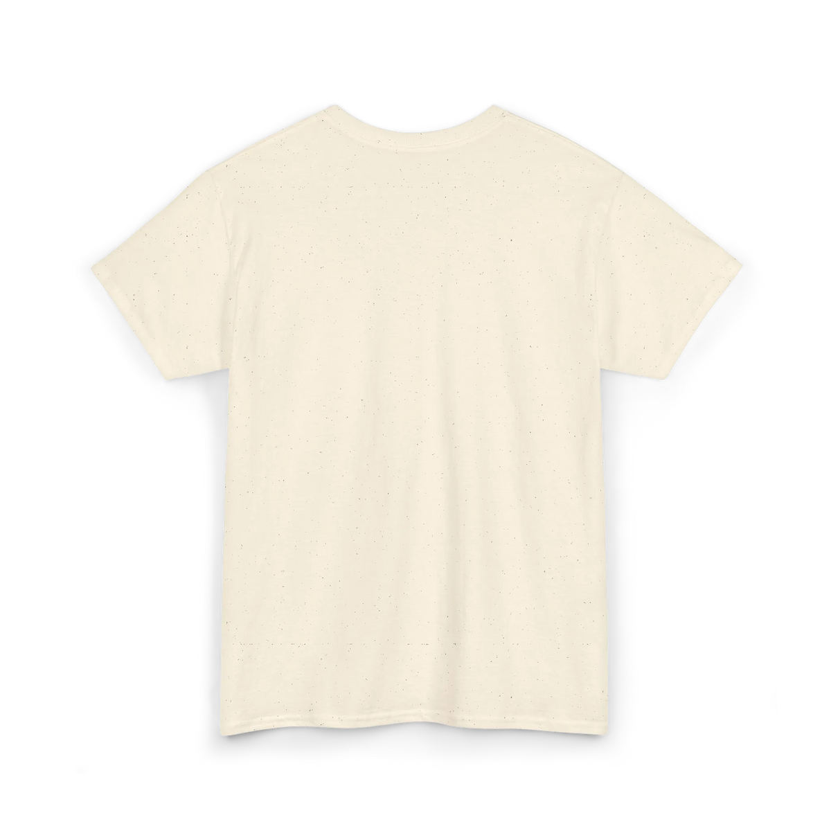 Natural cotton tee, back view, showing a plain back with no visible graphic.