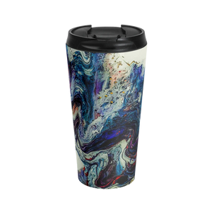Abstract Stainless Steel Travel Mug