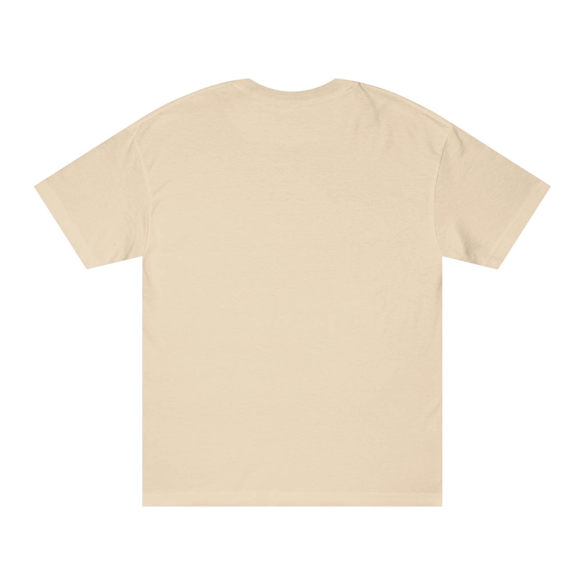 The plain back of a sand FREEBRD Logo Classic T-Shirt.
