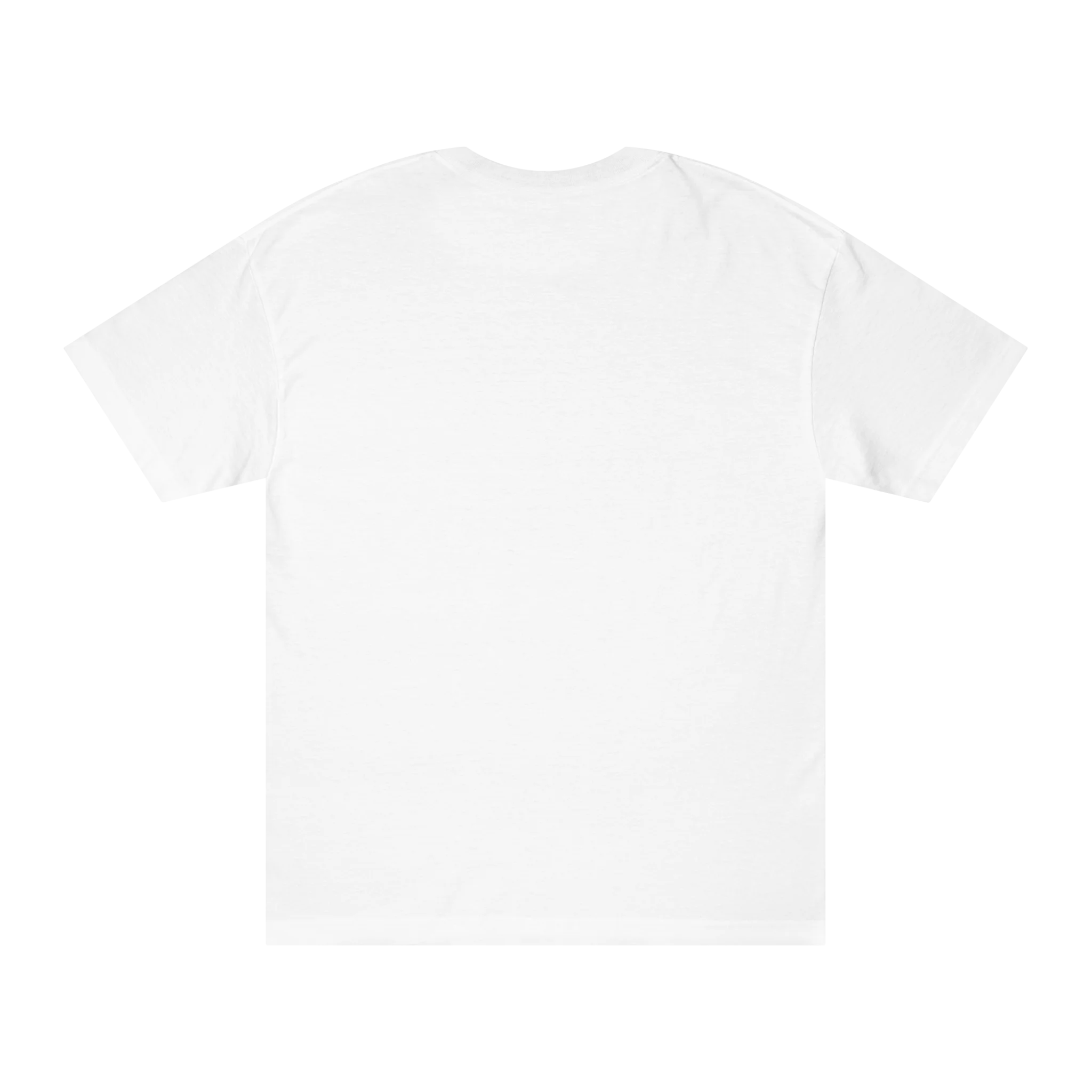 The plain back of a white FREEBRD Logo Classic T-Shirt.
