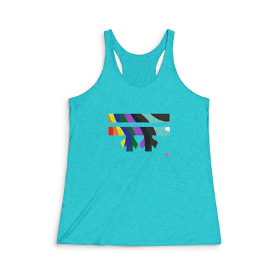Abstract Rainbow Racerback Tank