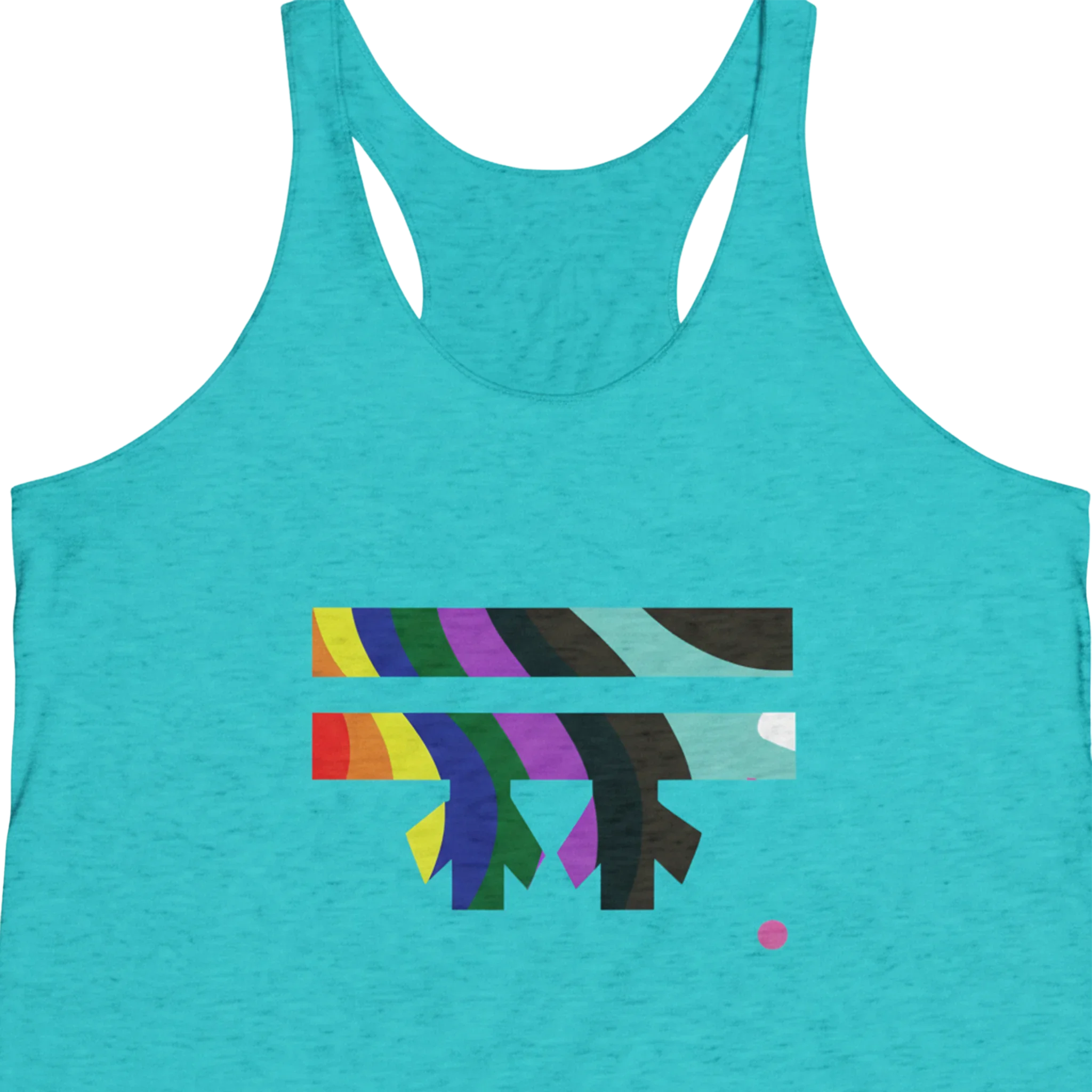 Abstract Rainbow Racerback Tank