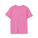 A back preview of the pink azalea t-shirt with 'solving color problems daily' text design.