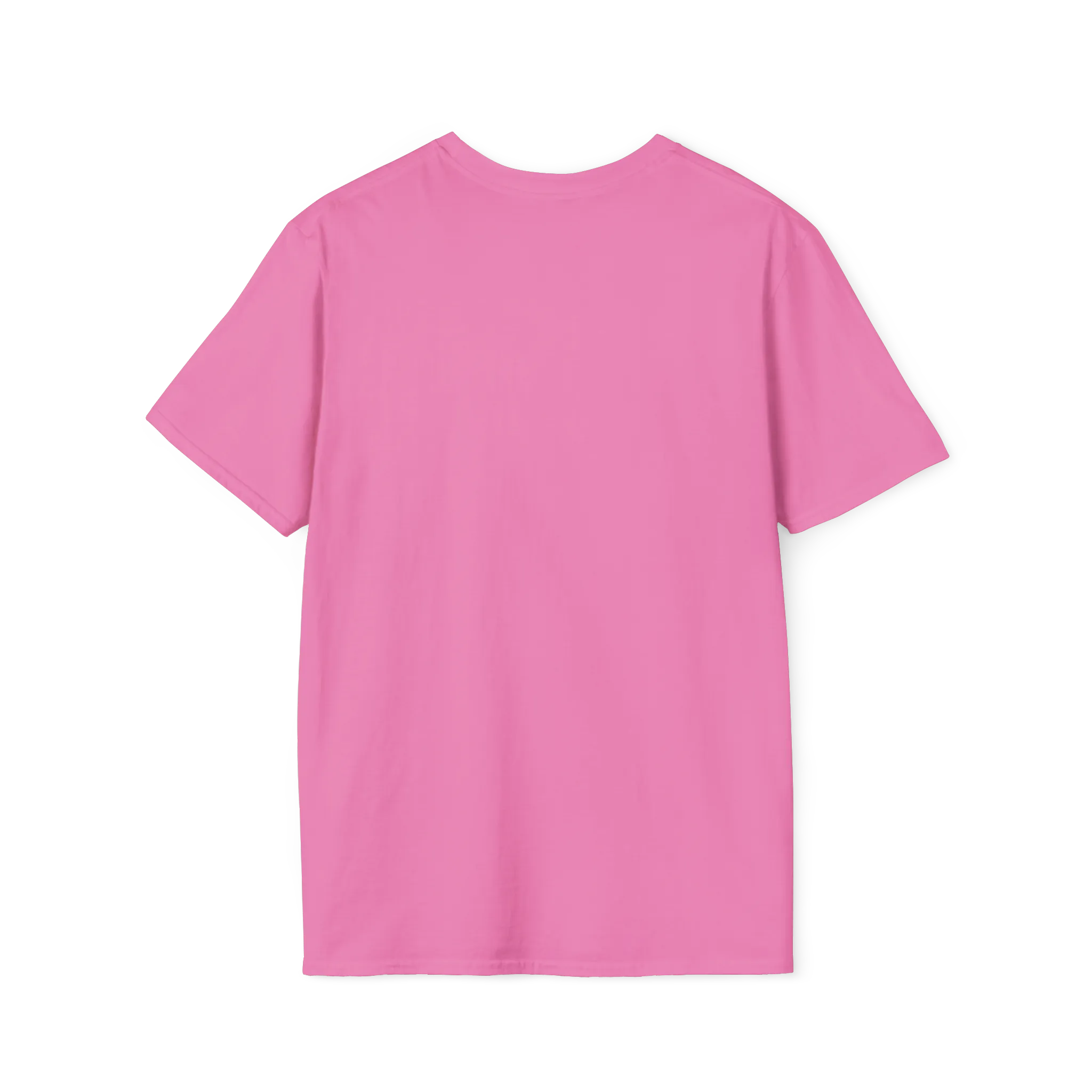 A back preview of the pink azalea t-shirt with 'solving color problems daily' text design.