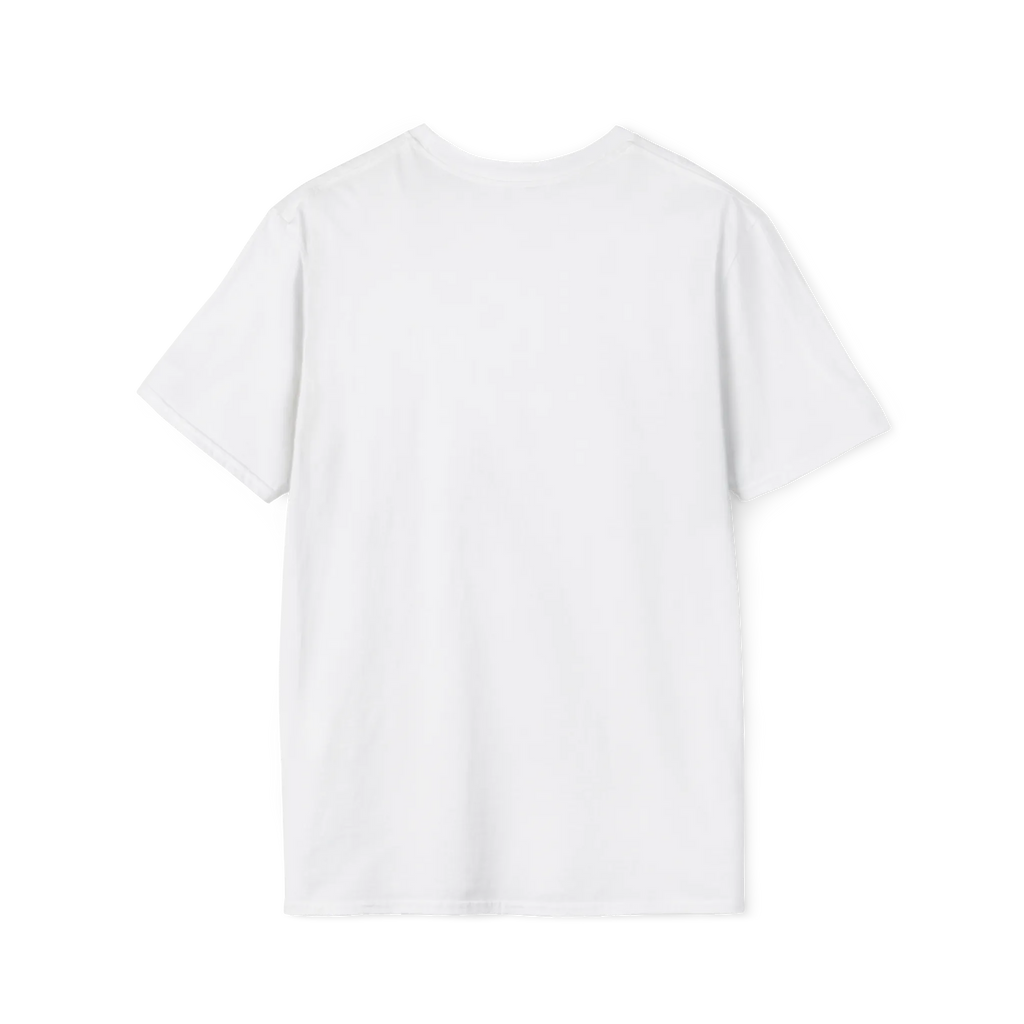 A back preview of the white t-shirt with 'solving color problems daily' text design.