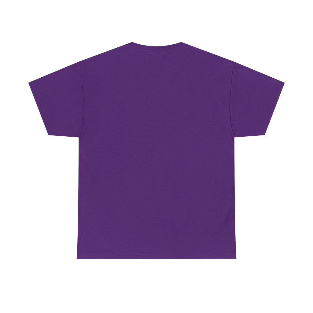 Freedom! Rainbow Script Essential T-Shirt, purple, clean back view, FREEBRD Pride Gear.