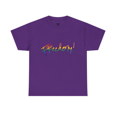 Freedom! Rainbow Script Essential T-Shirt