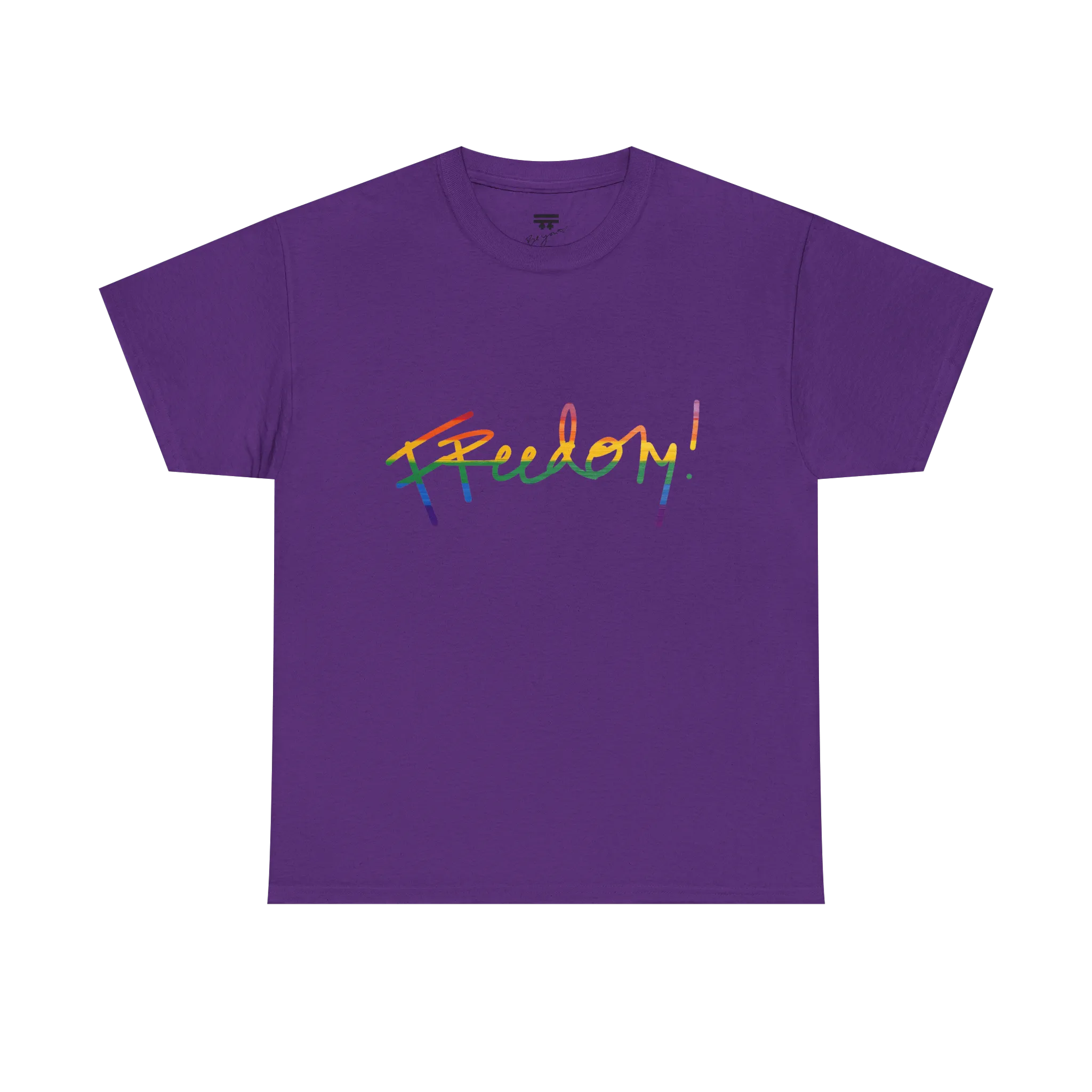 Freedom! Rainbow Script Premium T-Shirt