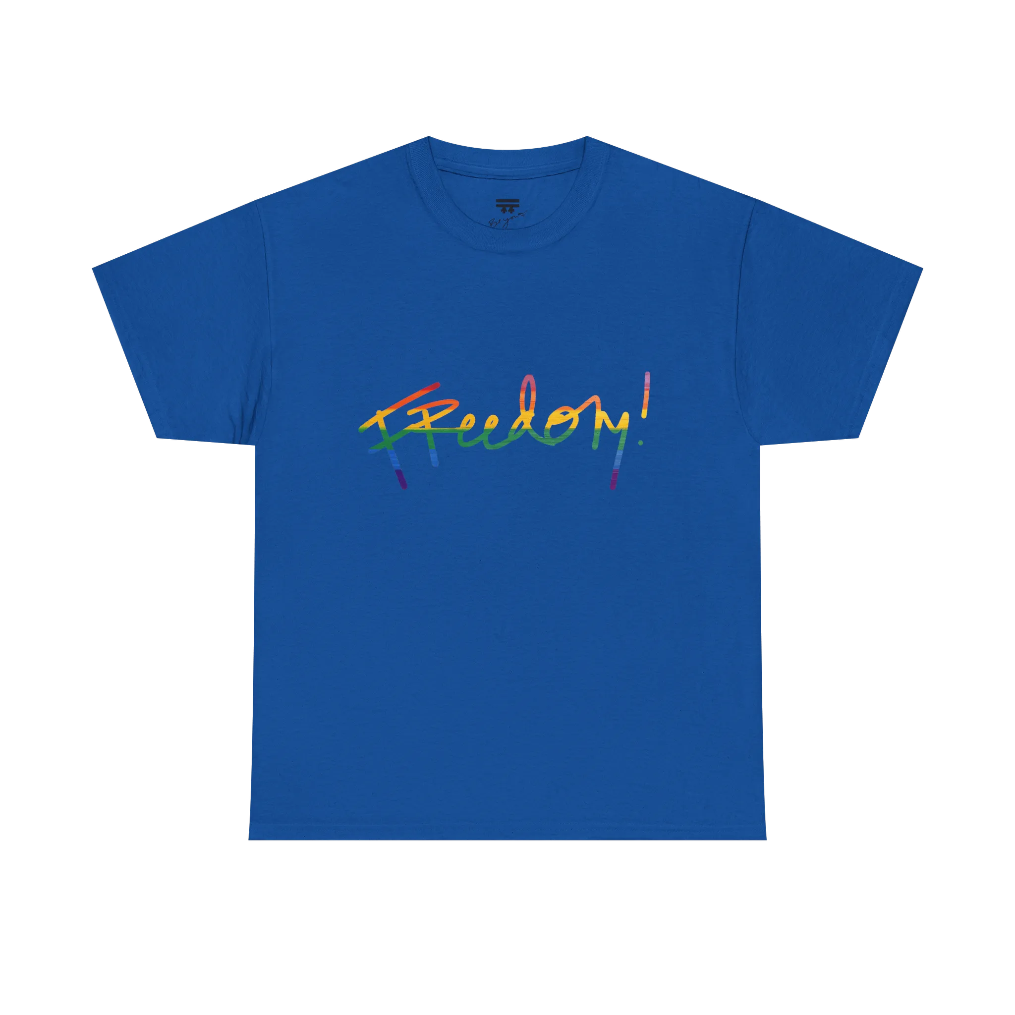 Freedom! Rainbow Script Premium T-Shirt