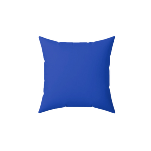 Funky Blue Faux Suede Pillow