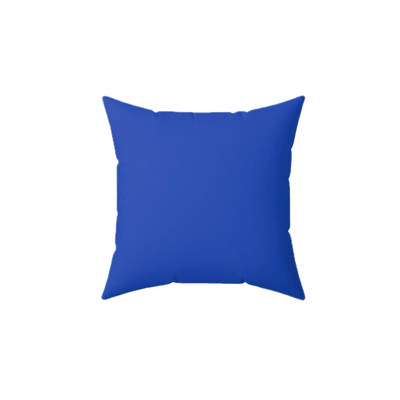 Funky Blue Faux Suede Pillow
