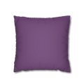Garlic Purple faux suede pillow case, front view.