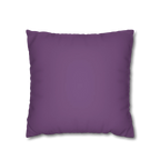 Garlic Purple faux suede pillow case, front view.