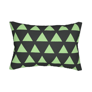 Fresh Mint Green Triangle Lumbar Pillow