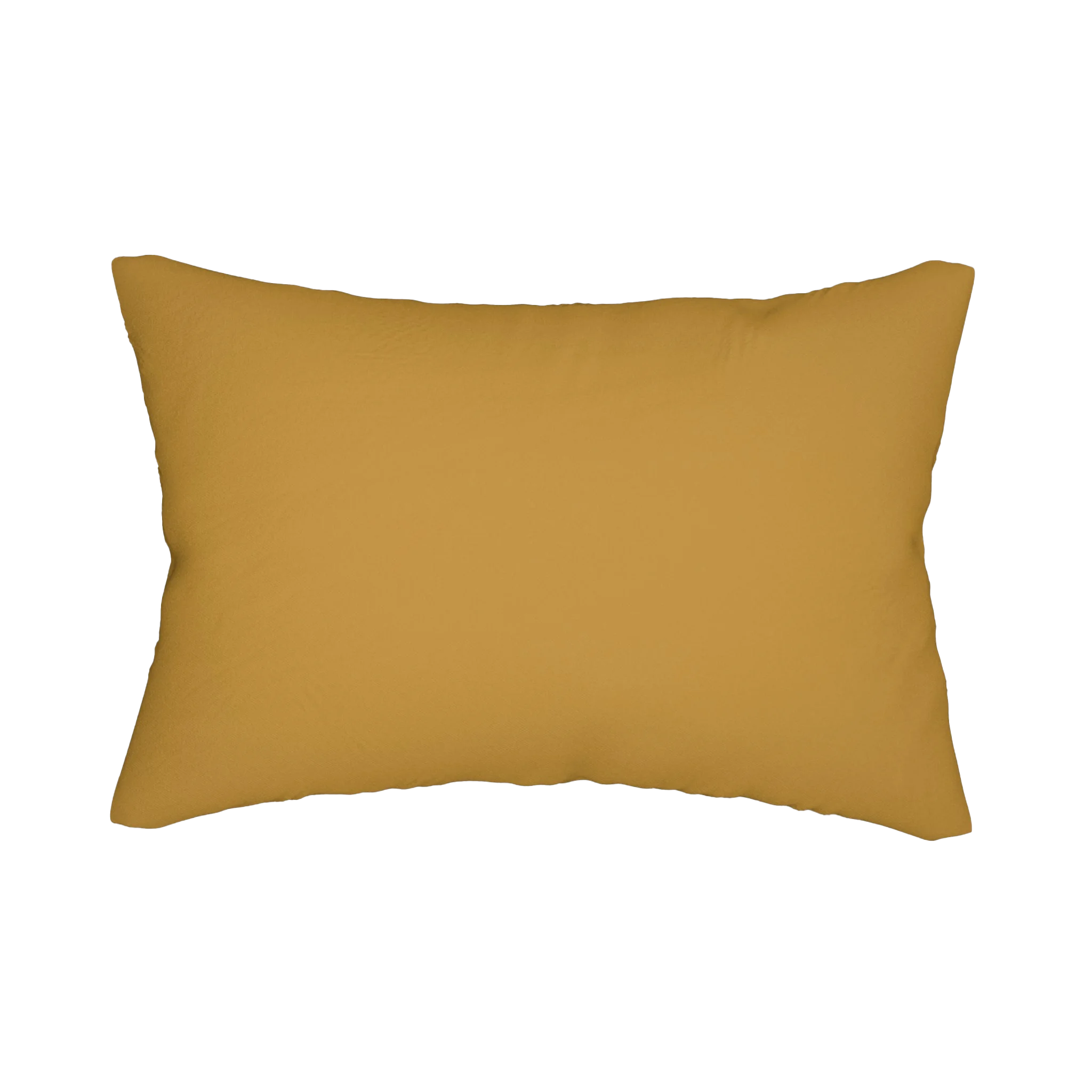 Gold Ochre lumbar accent pillow, front view.