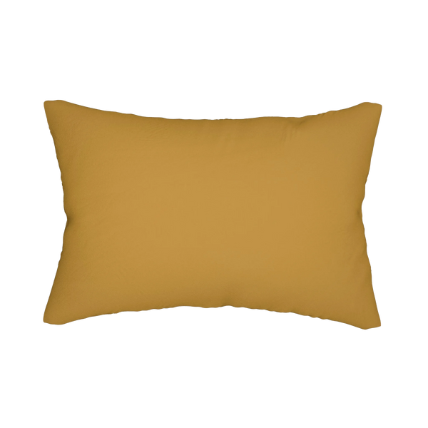 Gold Ochre lumbar accent pillow, front view.