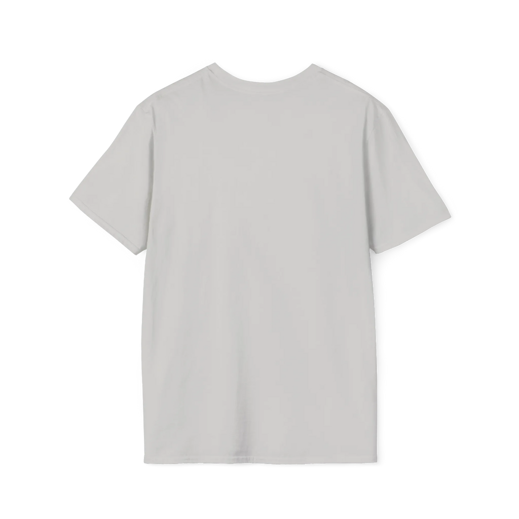 A back view of the ice grey perf retro graphic t-shirt.