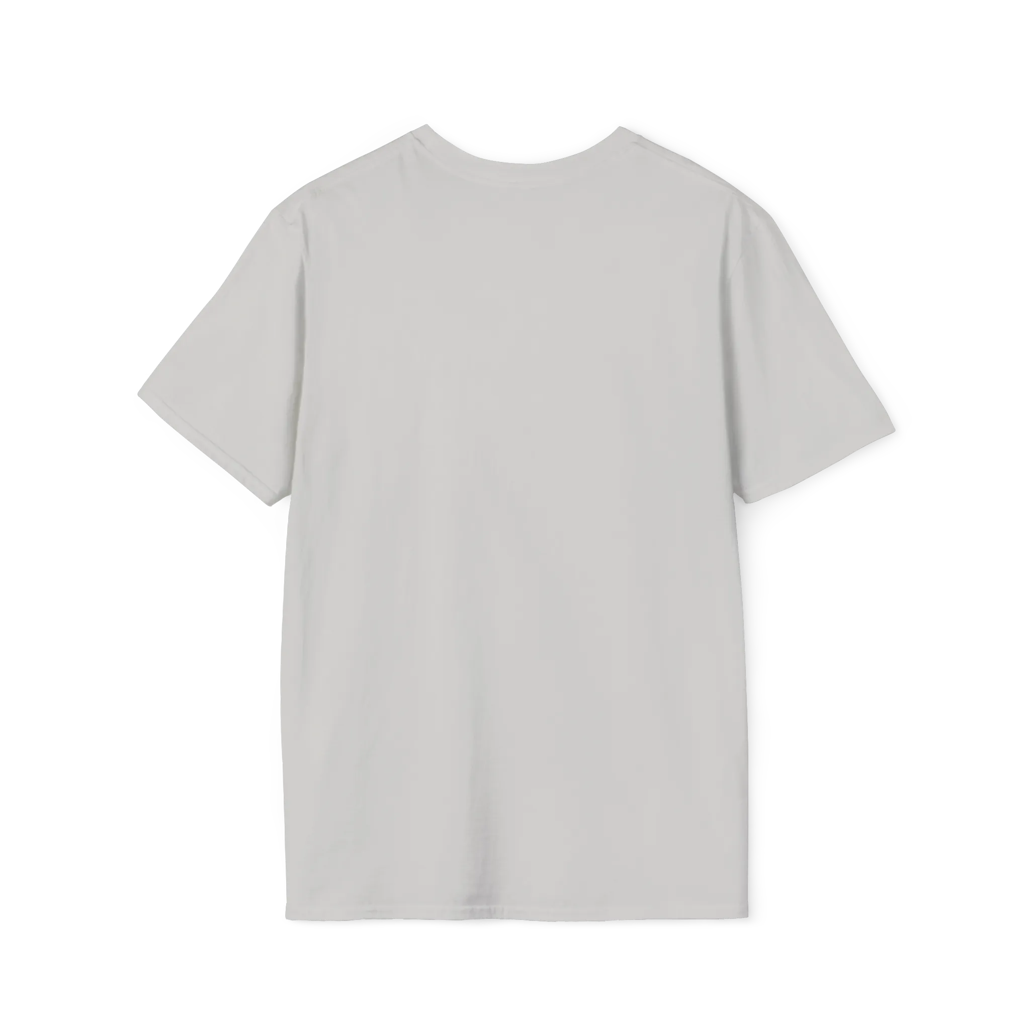 A back view of the ice grey perf retro graphic t-shirt.