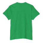 The plain back of a FREEBRD Irish green classic cotton pocket t-shirt.