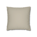 Ivory Grey faux suede pillowcase, front view.