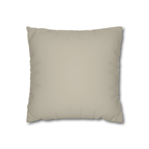 Ivory Grey Faux Suede Pillowcase