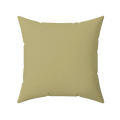 Khaki olive faux suede throw pillow, front view.