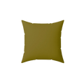 Lemon olive faux suede pillow, front view.