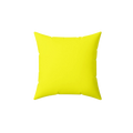 Lemon yellow faux suede throw pillow, front view.