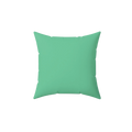 Light Sea Green Faux Suede Pillow, front view.