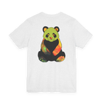 "Lucy Panda" 01 Edition Graphic Tee by FREEBRD — ash, colorful watercolor panda back graphic, back view.
