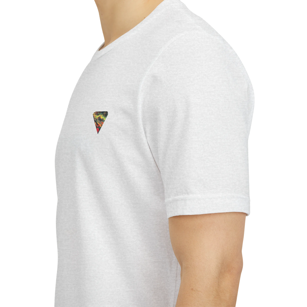 "Lucy Panda" 01 Edition Graphic Tee by FREEBRD — ash, lifestyle front, FREEBRD Diamond chest emblem, relaxed fit on model.