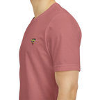 "Lucy Panda" 01 Edition Graphic Tee by FREEBRD — mauve lifestyle front, FREEBRD Diamond chest emblem, relaxed fit on model.