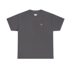"Lucy Panda" 04 Edition Graphic Tee by FREEBRD — charcoal, small FREEBRD Diamond chest emblem, front view.