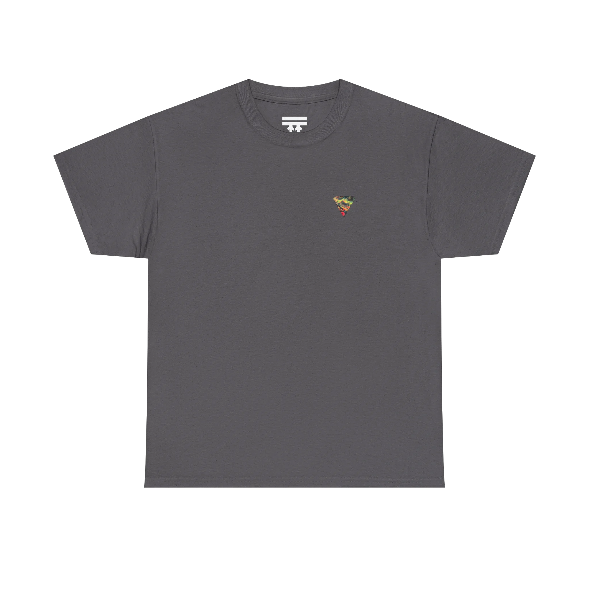 "Lucy Panda" 04 Edition Graphic Tee by FREEBRD — charcoal, small FREEBRD Diamond chest emblem, front view.